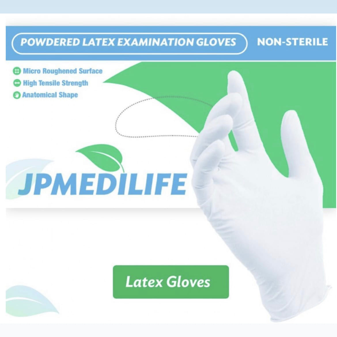 'JPMedilife Latex Examination Gloves (Pack of 50/100)